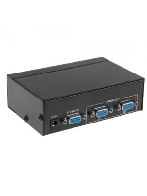 FJ  2502A 2 Port VGA Video Splitter High Resolution 1920 x 1440 Support 250MHz Video Bandwidth