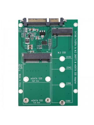 M 2 NGFF   mSATA SSD to SATA III 7 15 Pin Adapter Converter